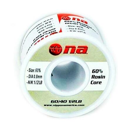 NIPPON AMERICA 60-401LB 0.8 mm 60 Percent Rosin Core Solder Wire 60/401LB